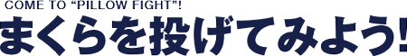 まくらを投げてみよう！